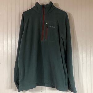 Columbia men’s teal 1/4 zip fleece pullover